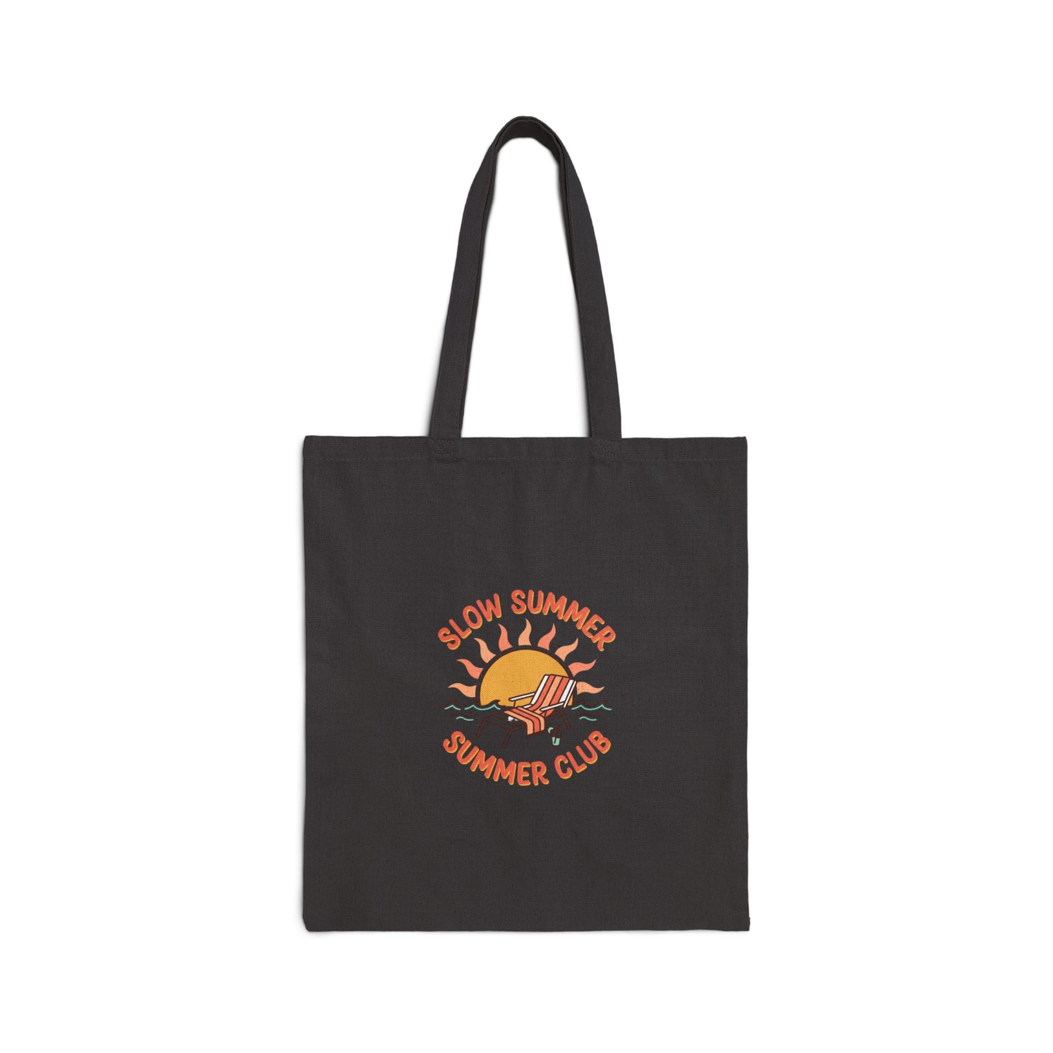 Slow Summer Club Tote | summer aesthetic, coastal vibes, hand-drawn pastel