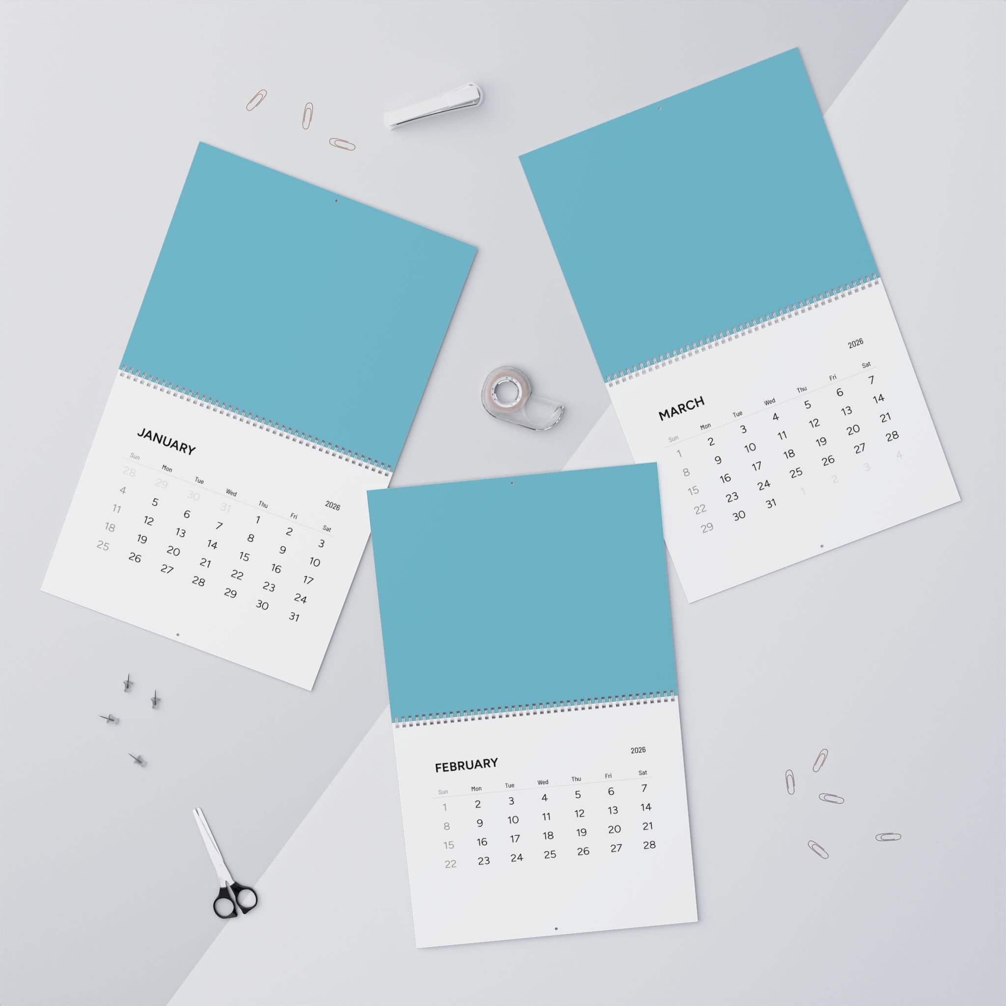 2026 Minimal Wall Calendar – Clean Modern Monthly Planner