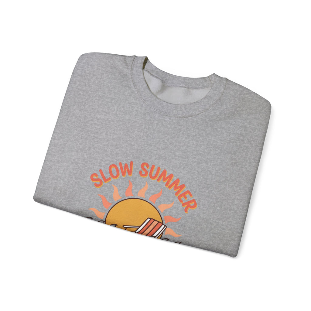 Slow Summer Club Crewneck Sweatshirt | summer aesthetic, coastal vibes