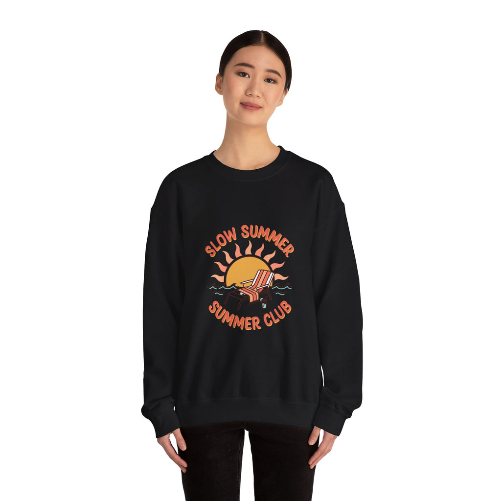 Slow Summer Club Crewneck Sweatshirt | summer aesthetic, coastal vibes