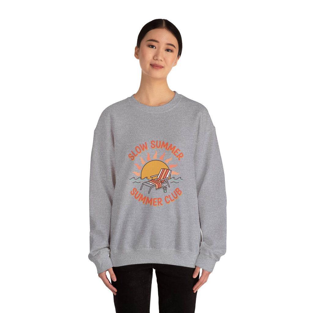 Slow Summer Club Crewneck Sweatshirt | summer aesthetic, coastal vibes