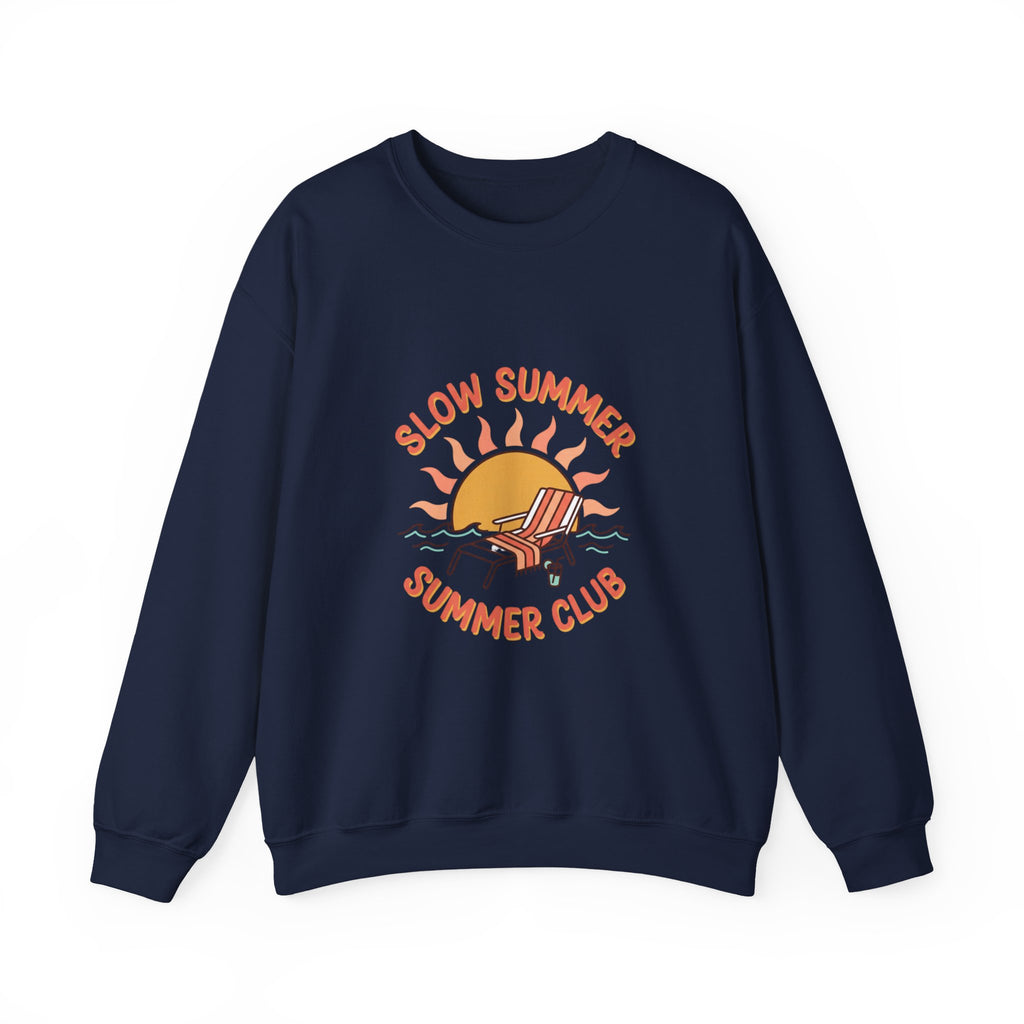 Slow Summer Club Crewneck Sweatshirt | summer aesthetic, coastal vibes