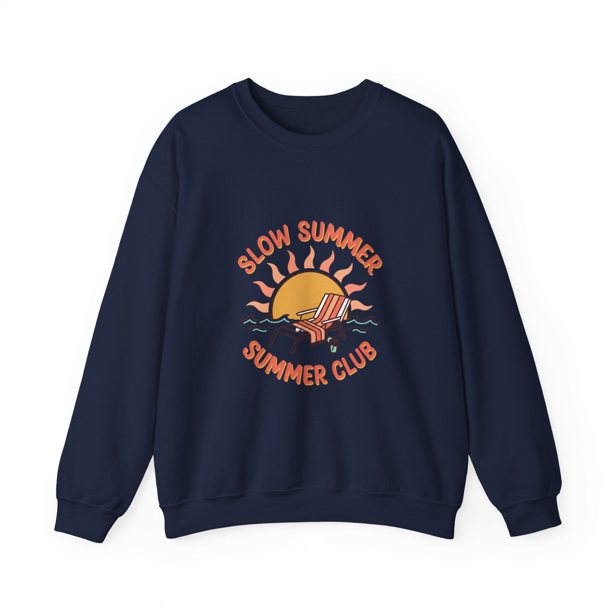 Slow Summer Club Crewneck Sweatshirt | summer aesthetic, coastal vibes