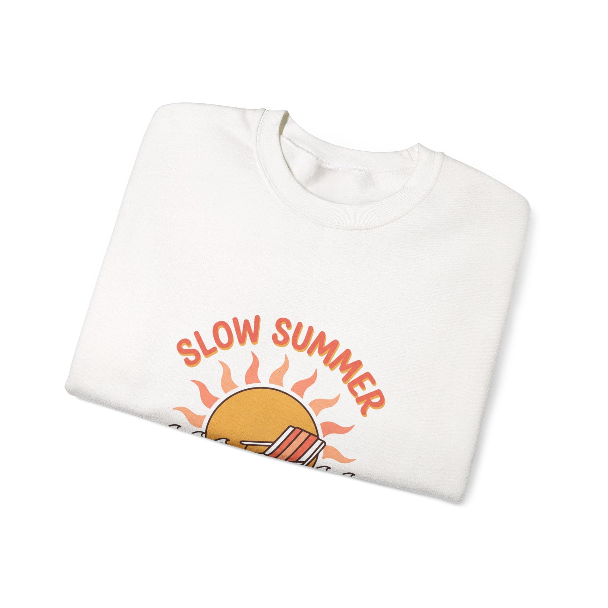 Slow Summer Club Crewneck Sweatshirt | summer aesthetic, coastal vibes