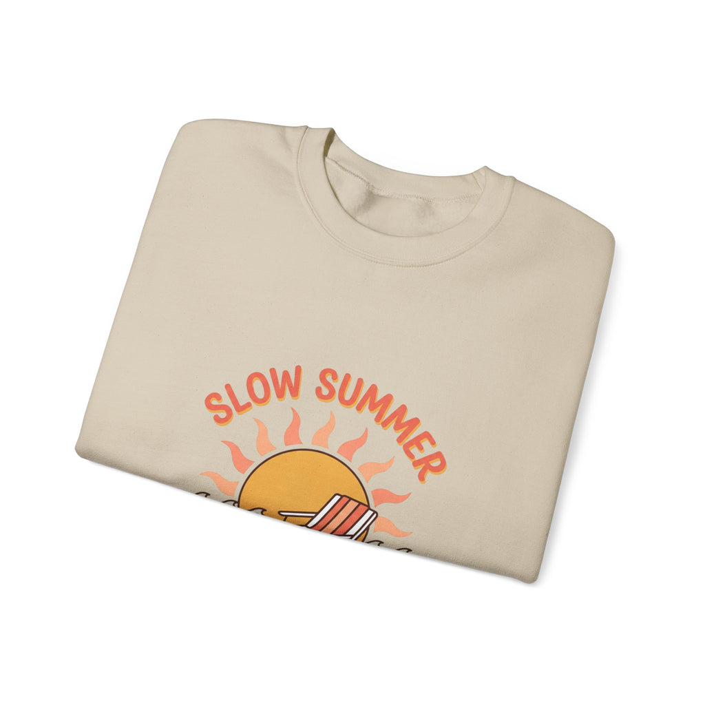 Slow Summer Club Crewneck Sweatshirt | summer aesthetic, coastal vibes