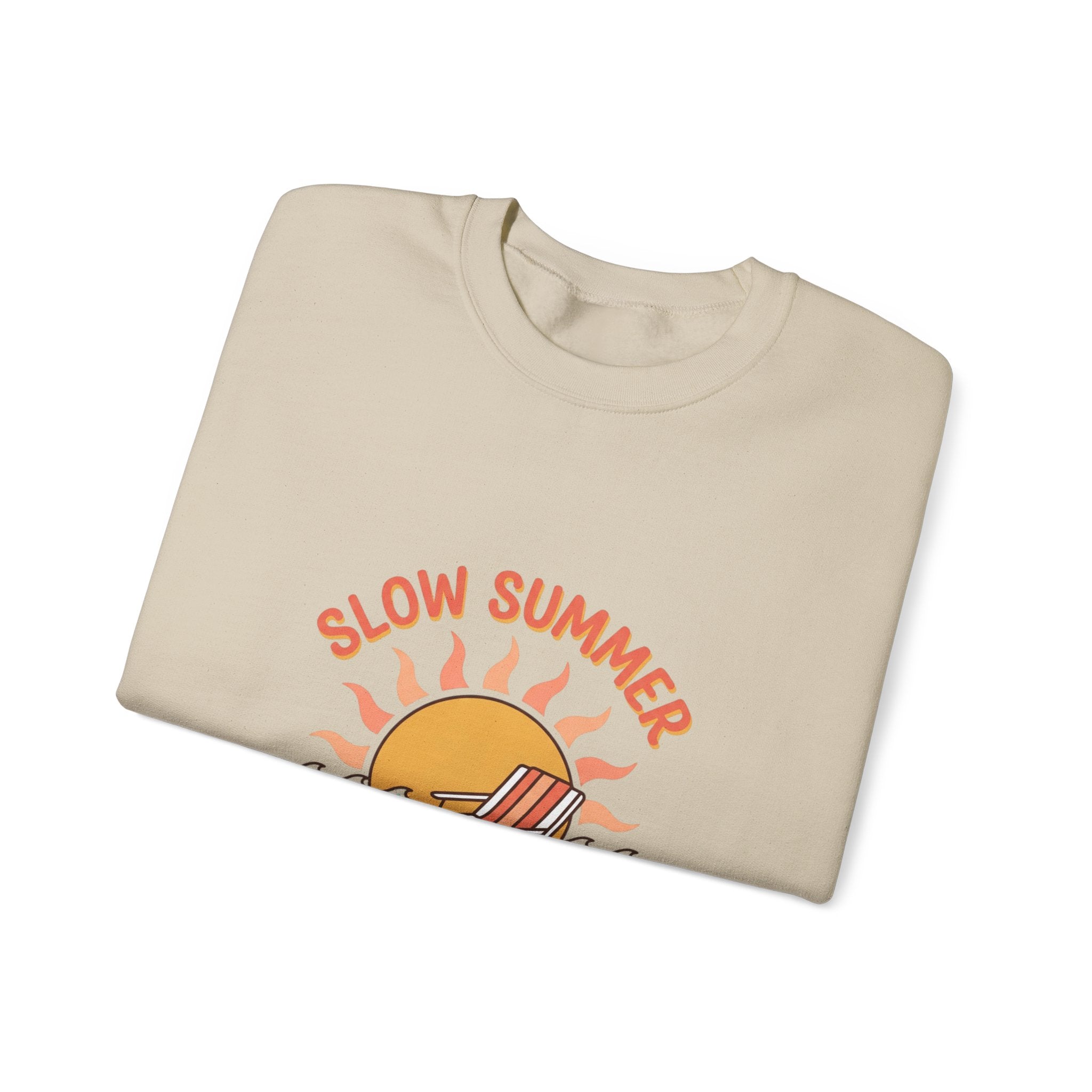 Slow Summer Club Crewneck Sweatshirt | summer aesthetic, coastal vibes
