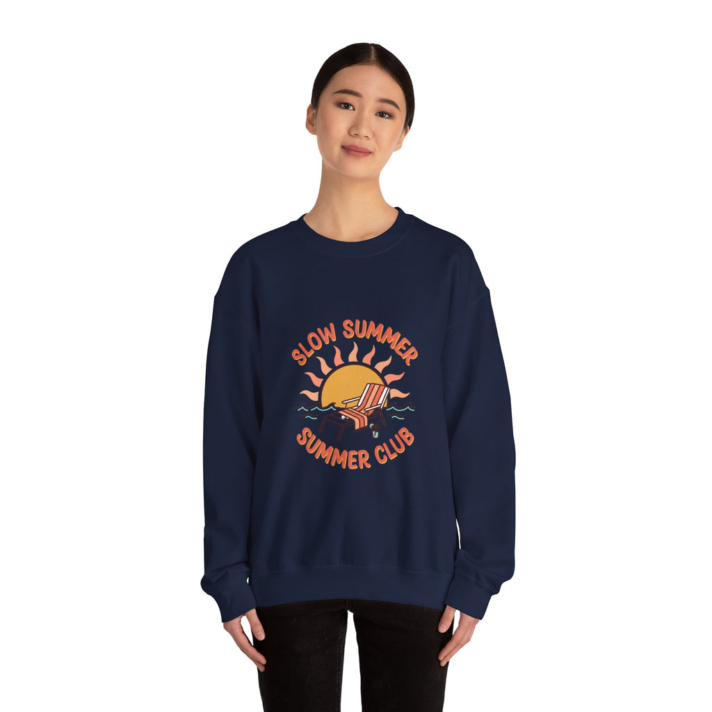 Slow Summer Club Crewneck Sweatshirt | summer aesthetic, coastal vibes