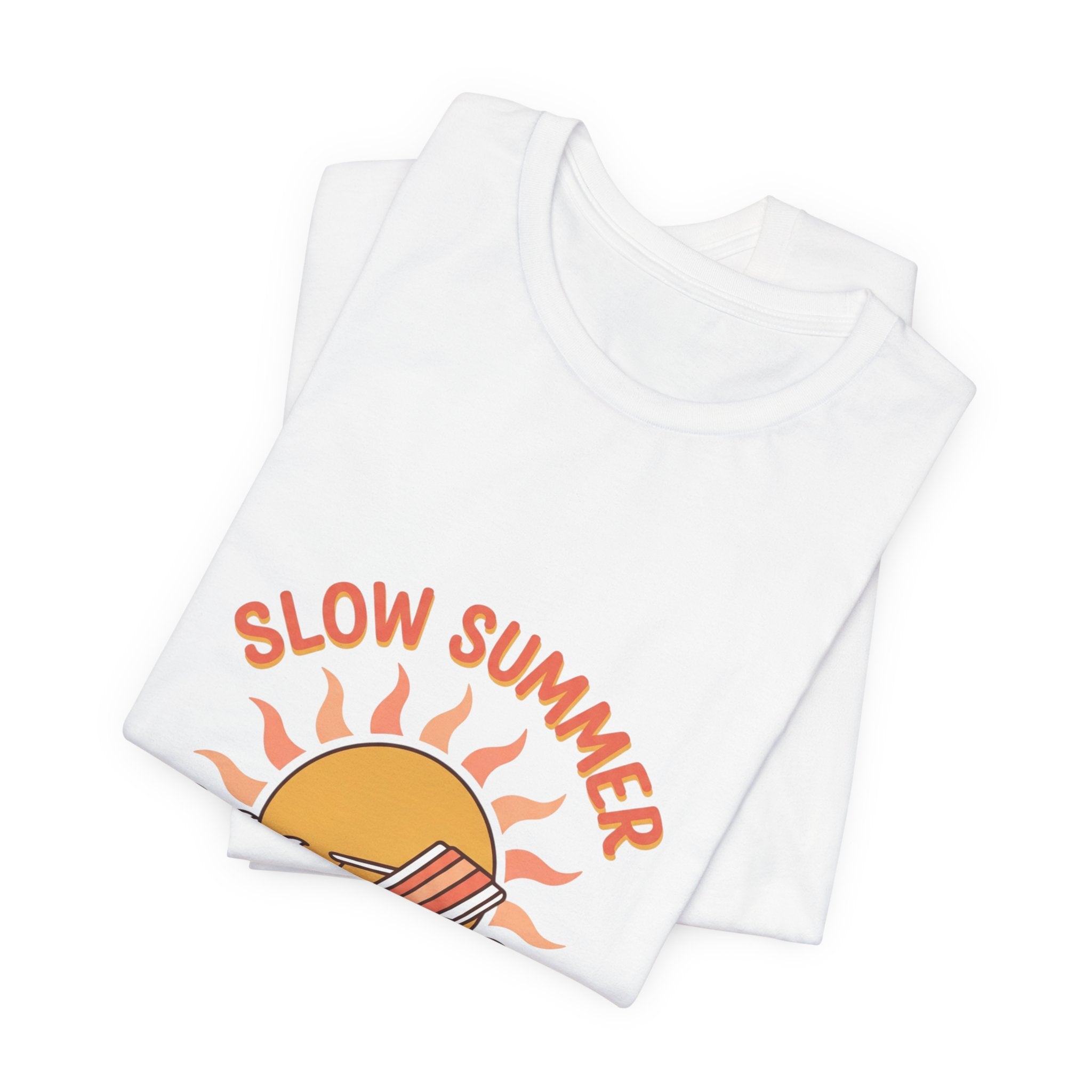 Slow Summer Club Tee | summer aesthetic, coastal vibes, retro hand-drawn