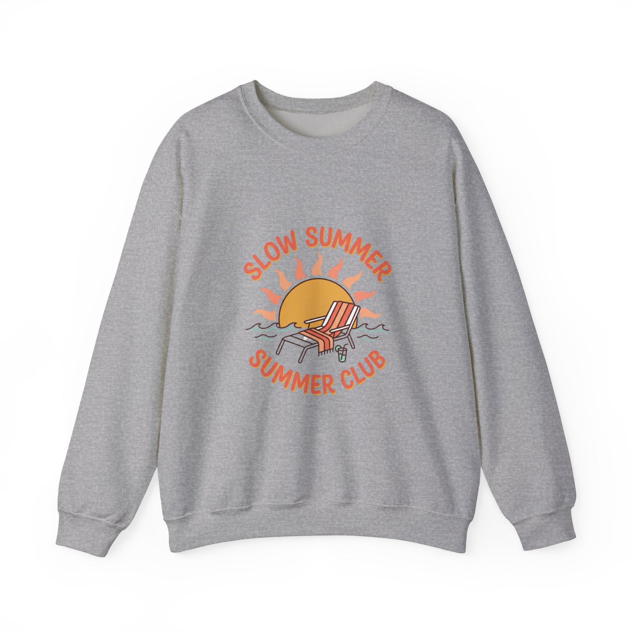 Slow Summer Club Crewneck Sweatshirt | summer aesthetic, coastal vibes