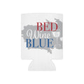 Can Cooler - 'Red Wine & Blue' Patriotic Wine Design Can Cooler
