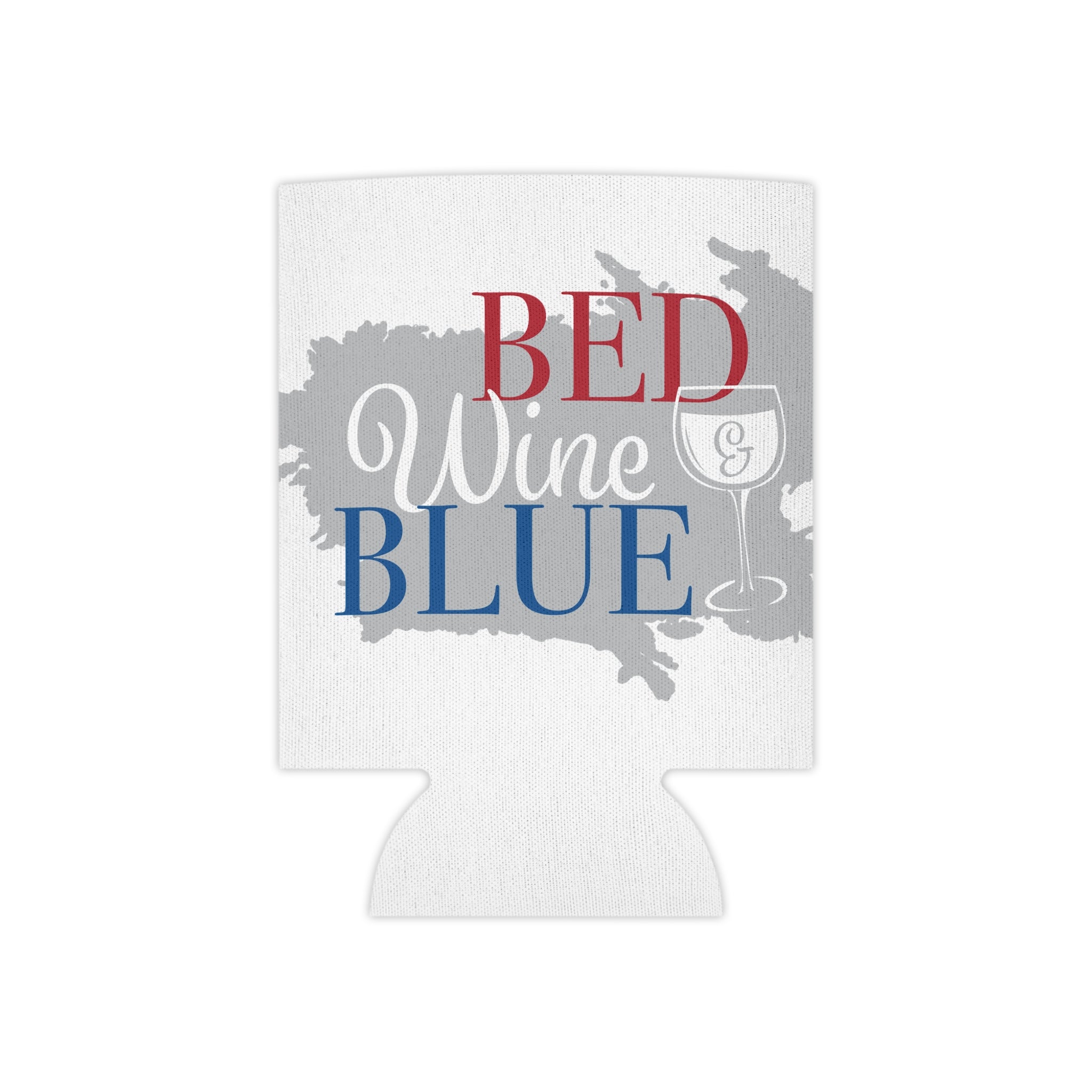 Can Cooler - 'Red Wine & Blue' Patriotic Wine Design Can Cooler