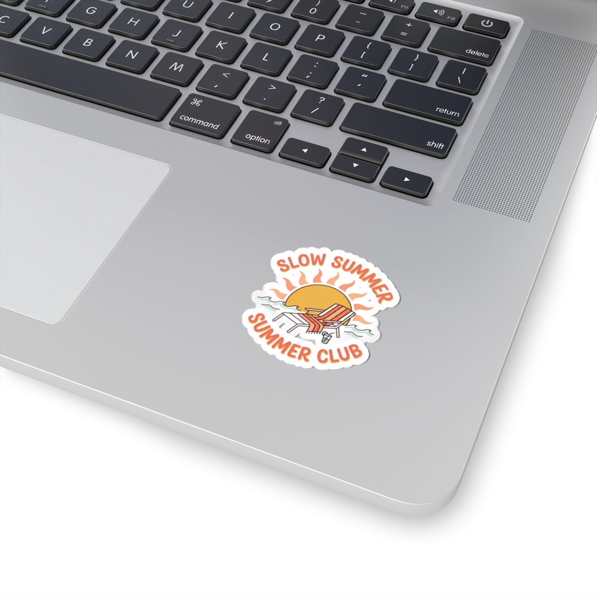 Slow Summer Club Sticker | summer aesthetic, coastal vibes, retro pastel