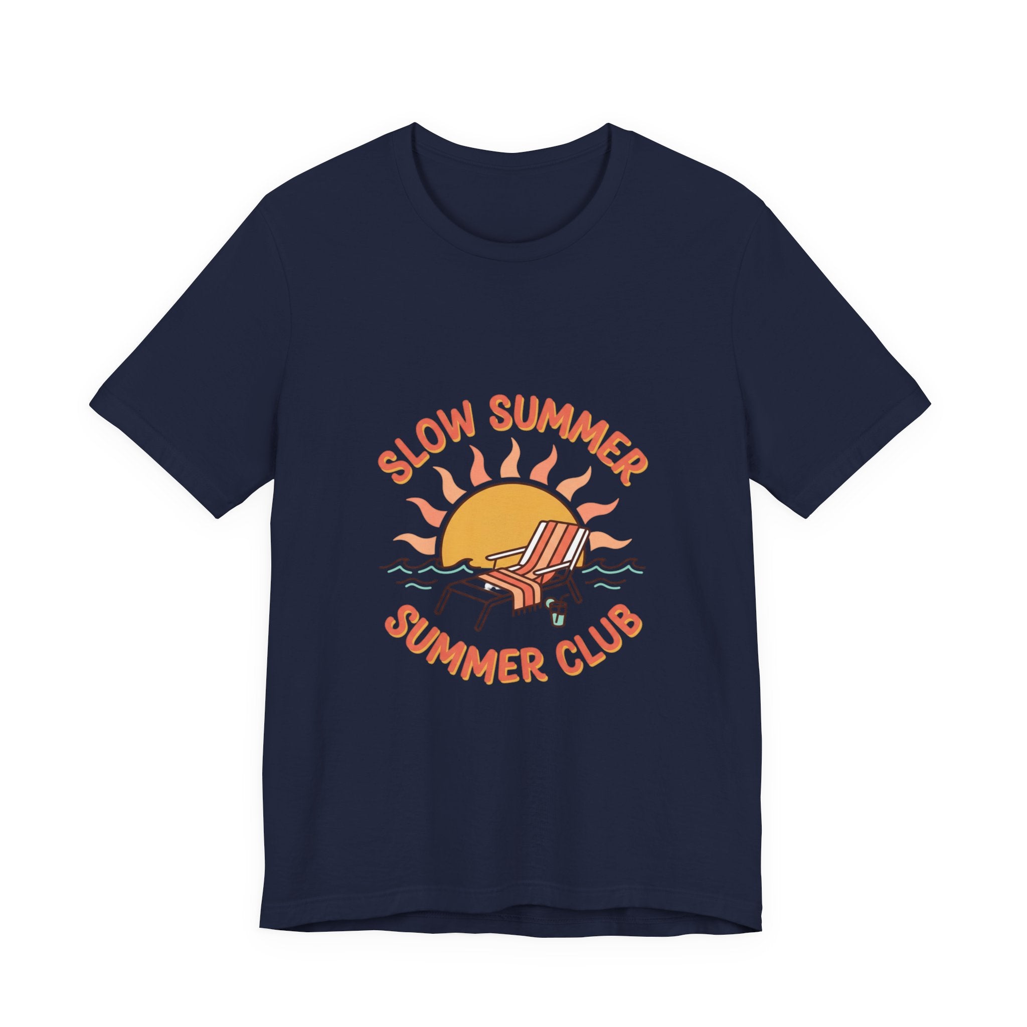 Slow Summer Club Tee | summer aesthetic, coastal vibes, retro hand-drawn